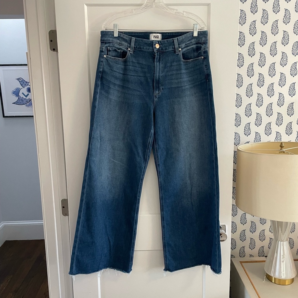 Paige Anessa 31’ Wide-Leg Jean (Raw Hem)